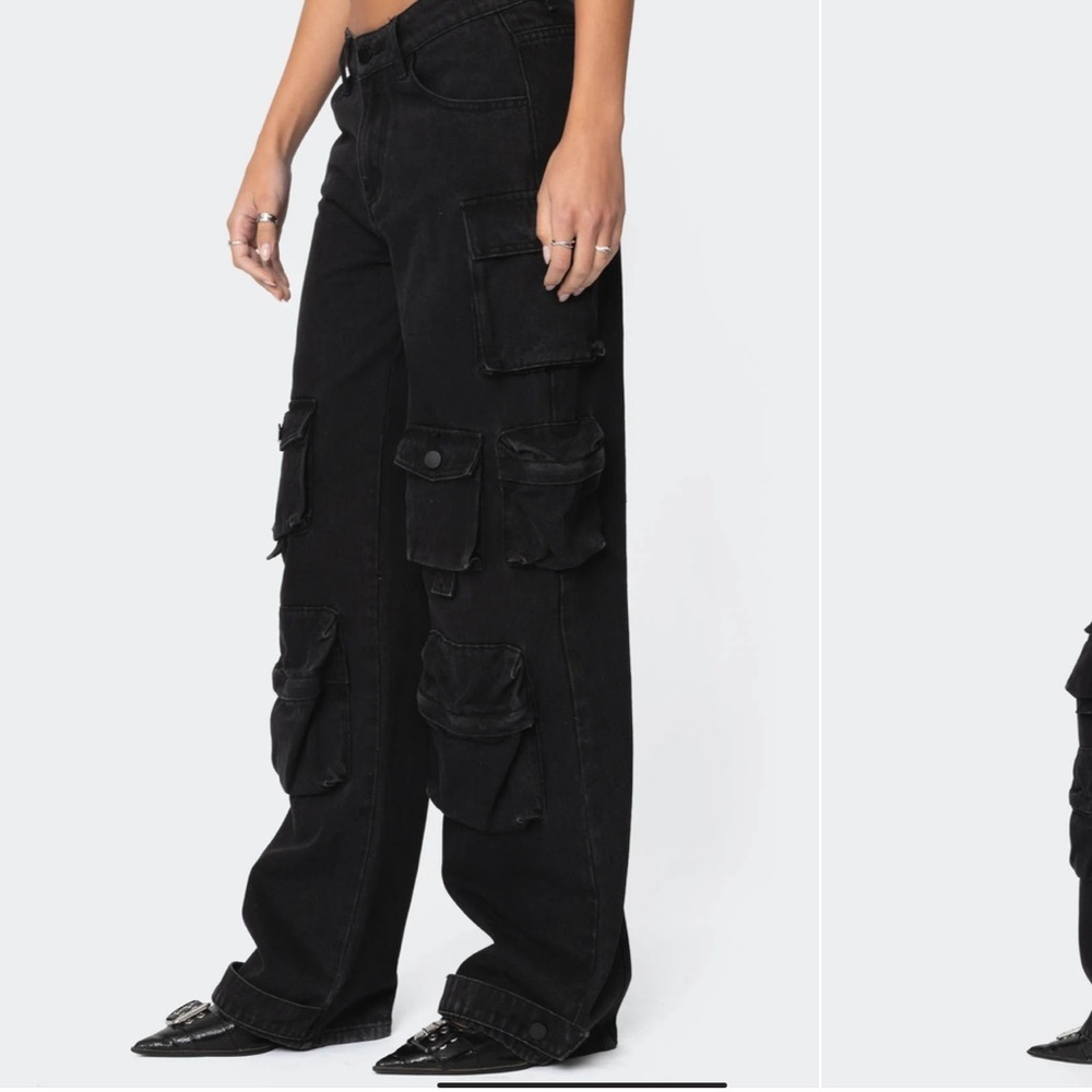 Oversized Boyfriend Cargo Jeans small - Picture 1 of 4
